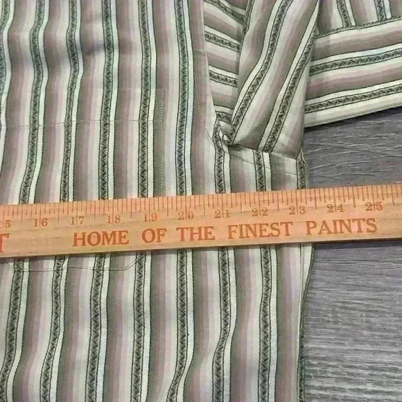 Lot Of 2 Tommy Bahama Mens Long Sleeve Tencel Shirt Striped Button Preppy READ - Picture 11 of 16